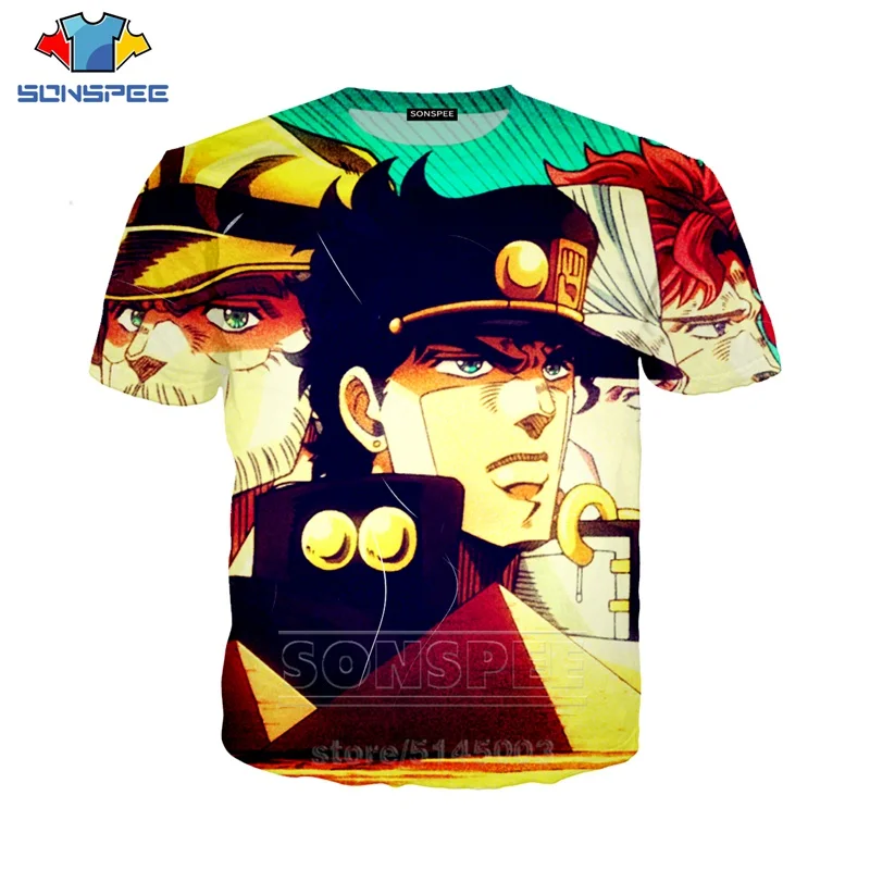 JoJo Необычные Приключения футболка для мужчин женщин Аниме Толстовка 3D принт Higashikata Josuke короткий рукав хип хоп топы пуловер C045-02
