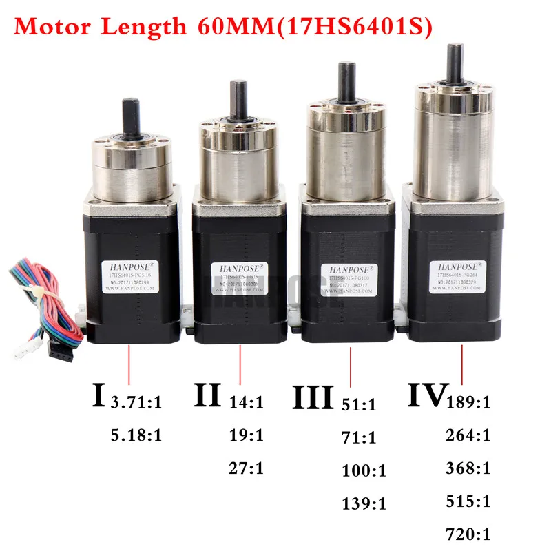 Шаговый двигатель Nema 17 планетарный редуктор все ративы 3401-1 17HS2408S 4401S 6401S 8401S для