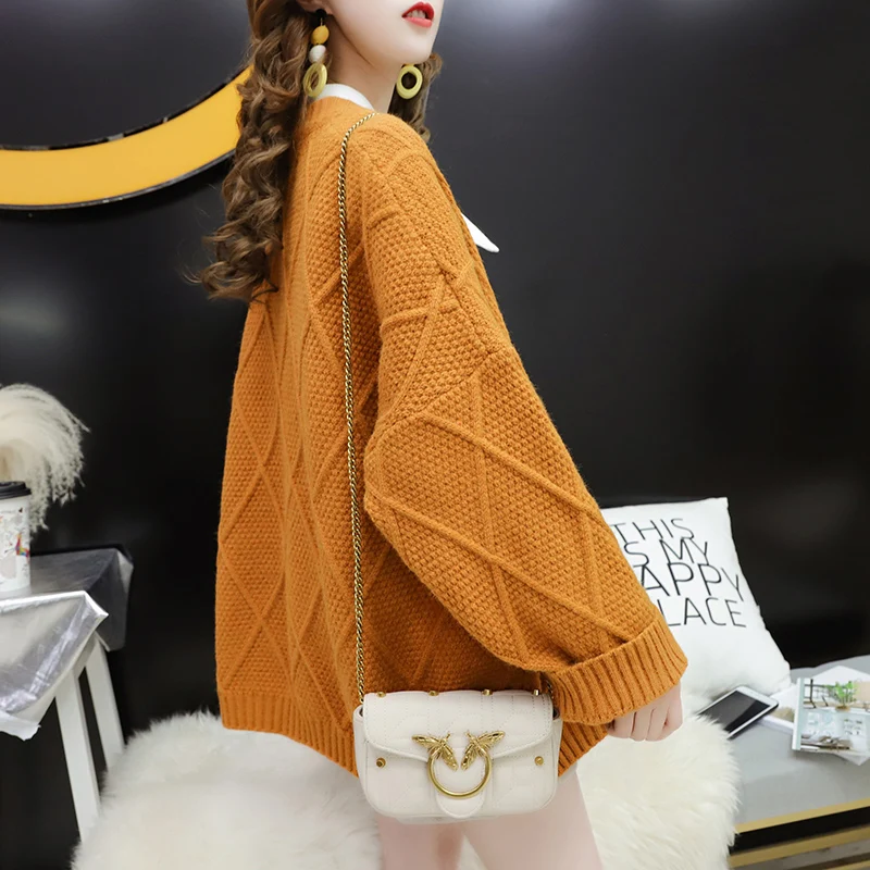 

Korean New Autumn Knit Sweater Women 2020 Fashion Loose Warm Cardigan Women College Casual Long Sleeve Winter Coat ropa de mujer