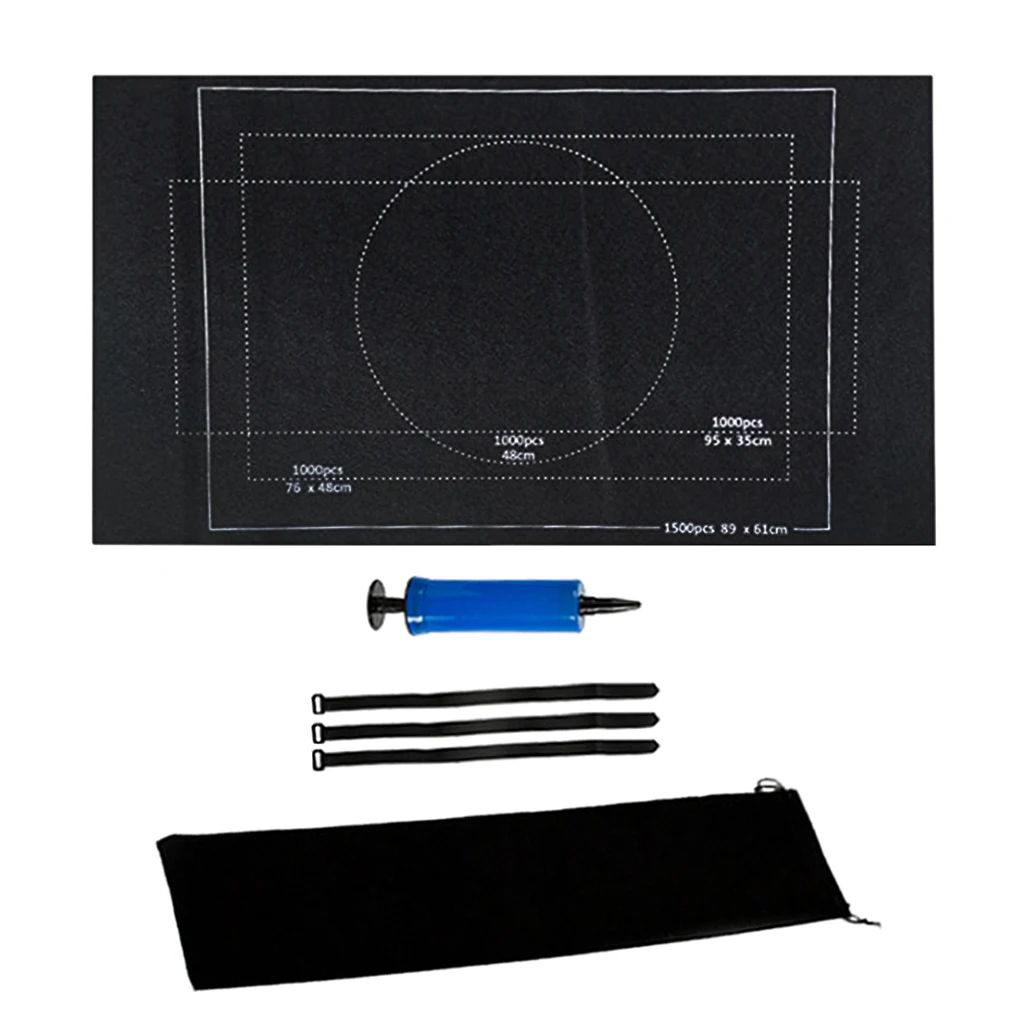 

Jigsaw Puzzle Play Mat 1500 Pieces Puzzles Game Travel Storage Bag Black