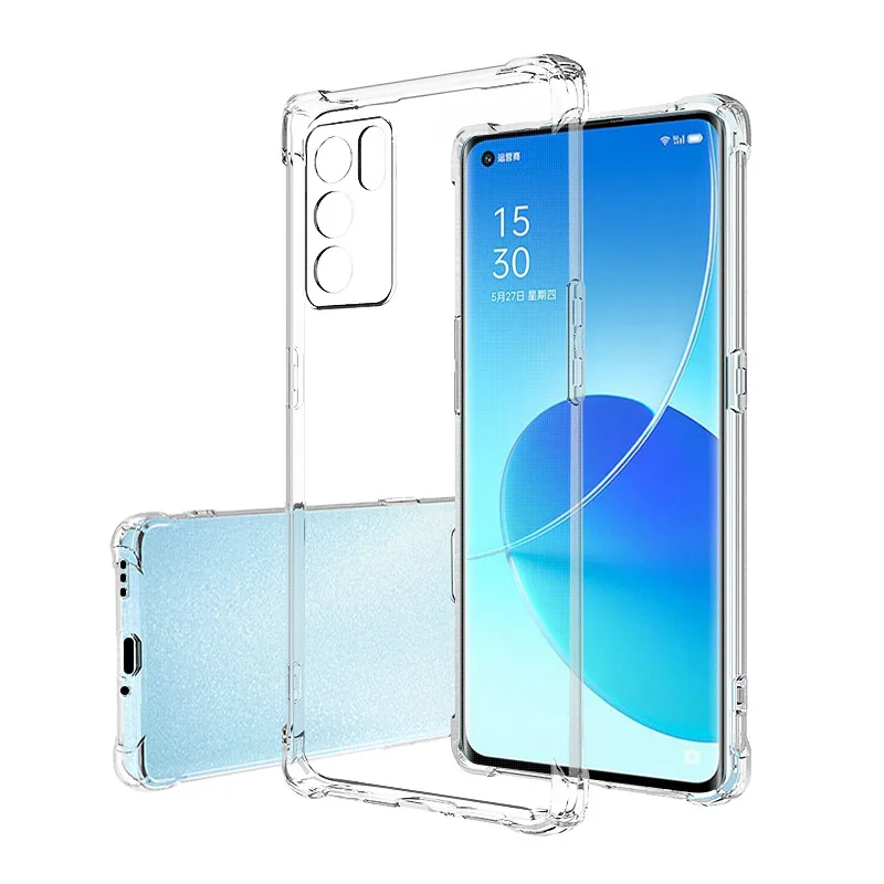 Original Camera Protective Clear Phone Case for OPPO Reno 6 Pro Plus Reno6 6pro 6Z Reno6Z 5G Shockproof Silicone Cover Funda Bag