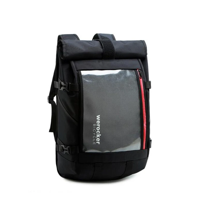 Черный цвет Для путешествий на открытом воздухе гаджеты Mochila складной Rolltop Рюкзак Водонепроницаемый велосипедный рюкзак для путешествий ранец сумка для ноутбука школьные сумки - Цвет: Черный цвет