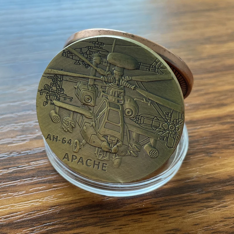 Новинка жетон AH-64 армии США коллекция подарков из латуни бронзы для домашнего