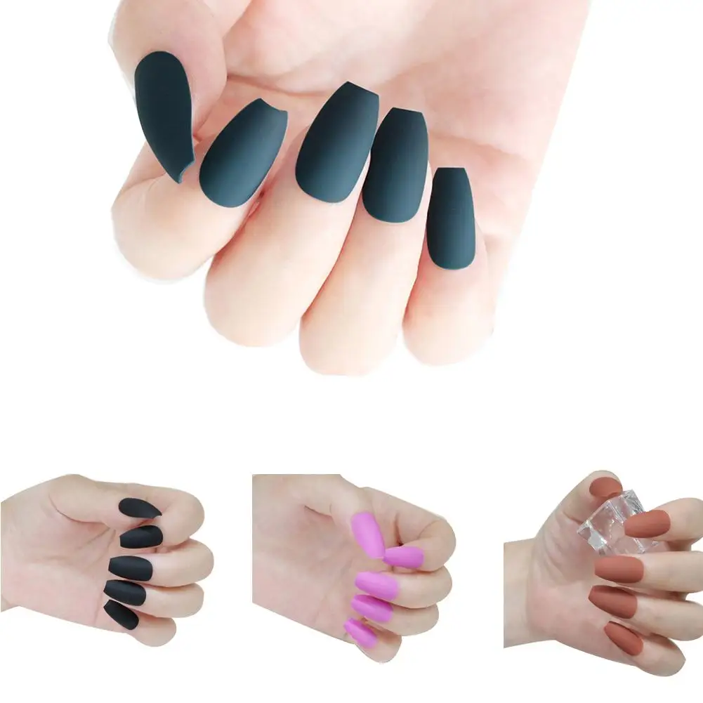 24 шт. мягкий розовый фиолетовый матовый светильник для накладных ногтей