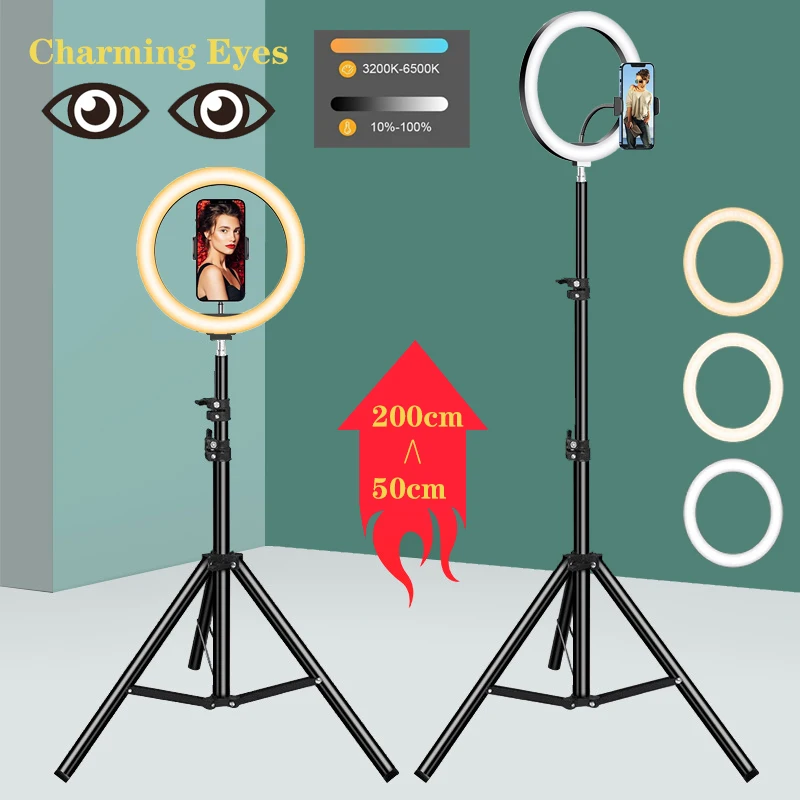 10 &quotсветодиодный селфи кольцо светильник круг заполнить с регулируемой