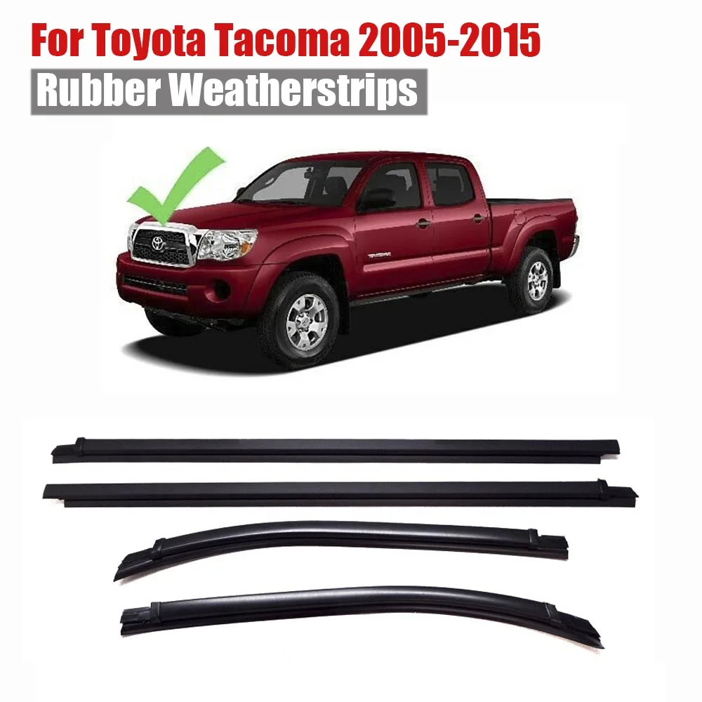 

Weatherstrip For Toyota Tacoma 2005-2015 Rubber Outer Window Glass Seal Door Belt Outside Weather Strip Molding Trim Accessories