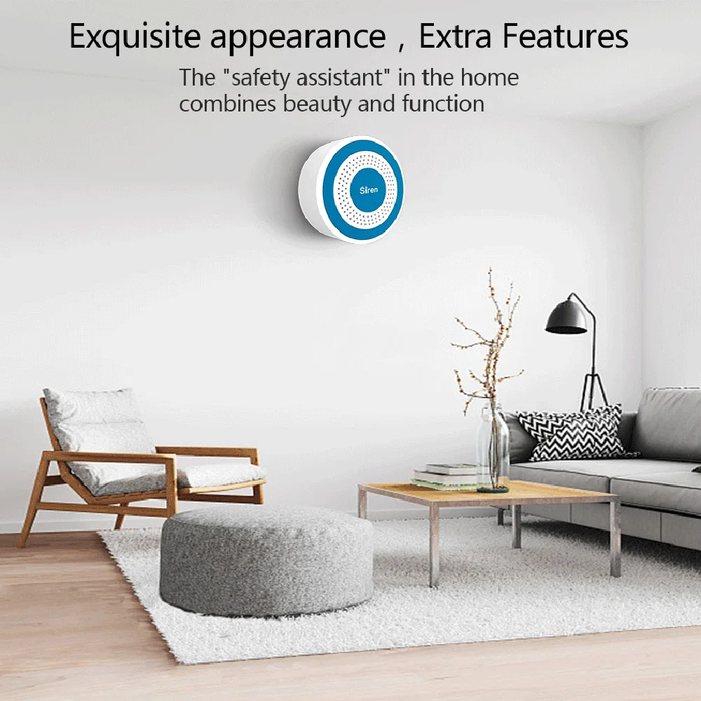 433 МГц Беспроводной звук и светильник сирена 100dB автономный стробовая для