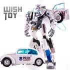 Tabo преобразования YS03B YS-03B Белый воин пчелы полицейский автомобиль модель сплава фигурку робот деформации игрушки