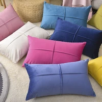 soft pillow cover velvet cushion cover for sofa living room 1220 solid colors pillowcase home decorative pillows