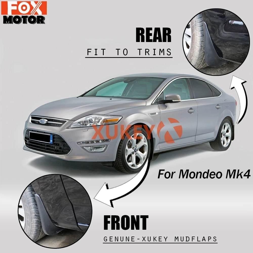 

Брызговики, набор литых брызговиков для Ford Mondeo Mk4 2007-2012, передние задние брызговики, крыло 2008 2009 2010 2011