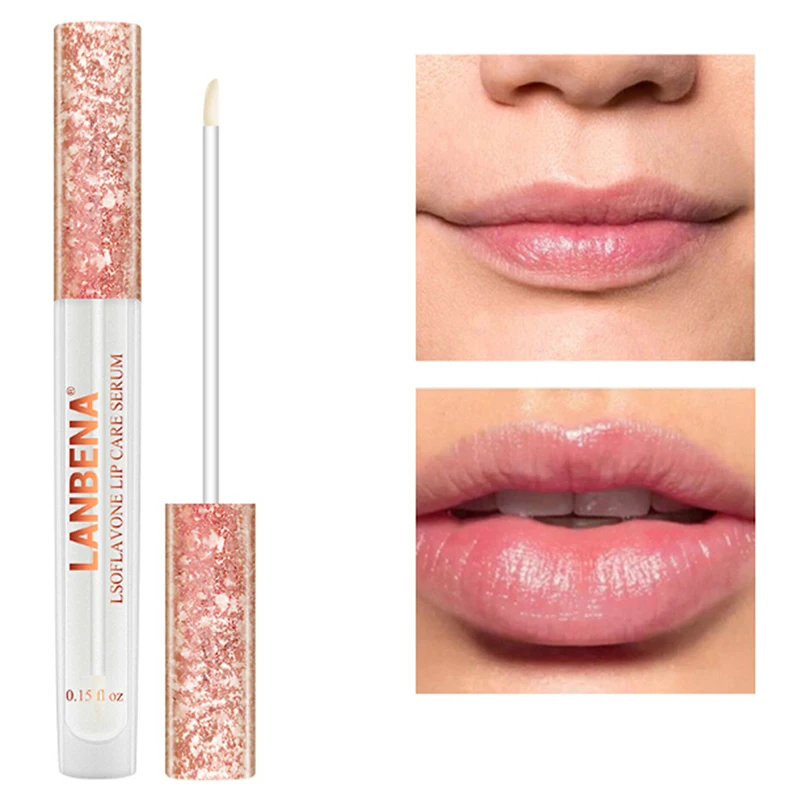 

LANBENA Lip Plump Moisturizing Lipgloss Essence Reduce Lip Wrinkles Serum Mask Promote Lips Luster