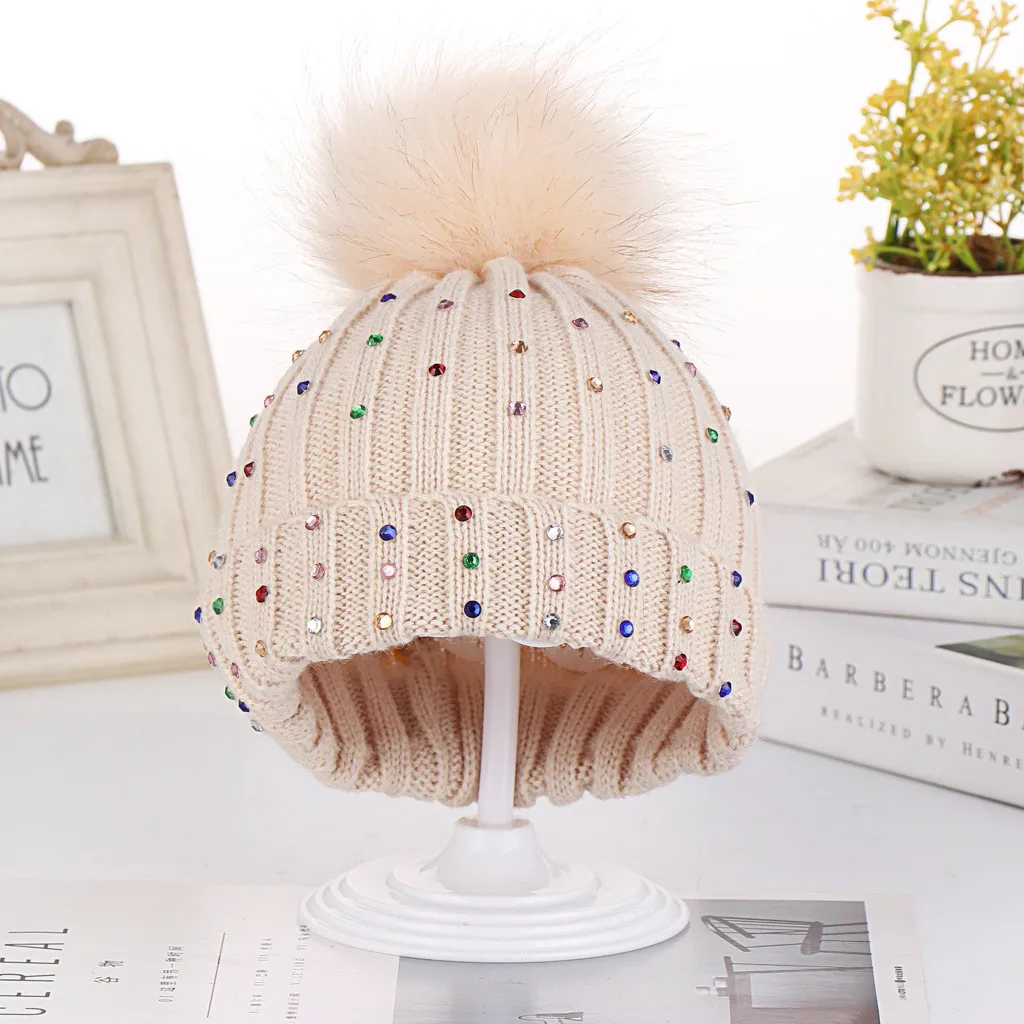 Детская вязаная шерстяная шапка для малышей сохраняющая тепло зимняя Hiarball