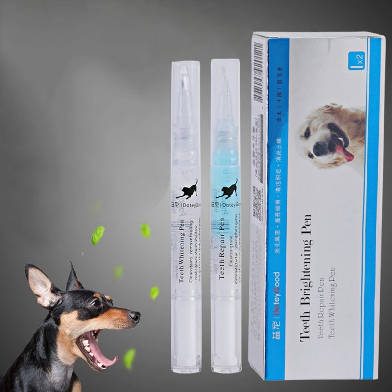 

Pet Teeth Cleaning Pen Kit Pet Beauty Toothbrush Dog Cat Tartar Dental Stone Stainless Steel Double Head Tooth Cleaning Tools #