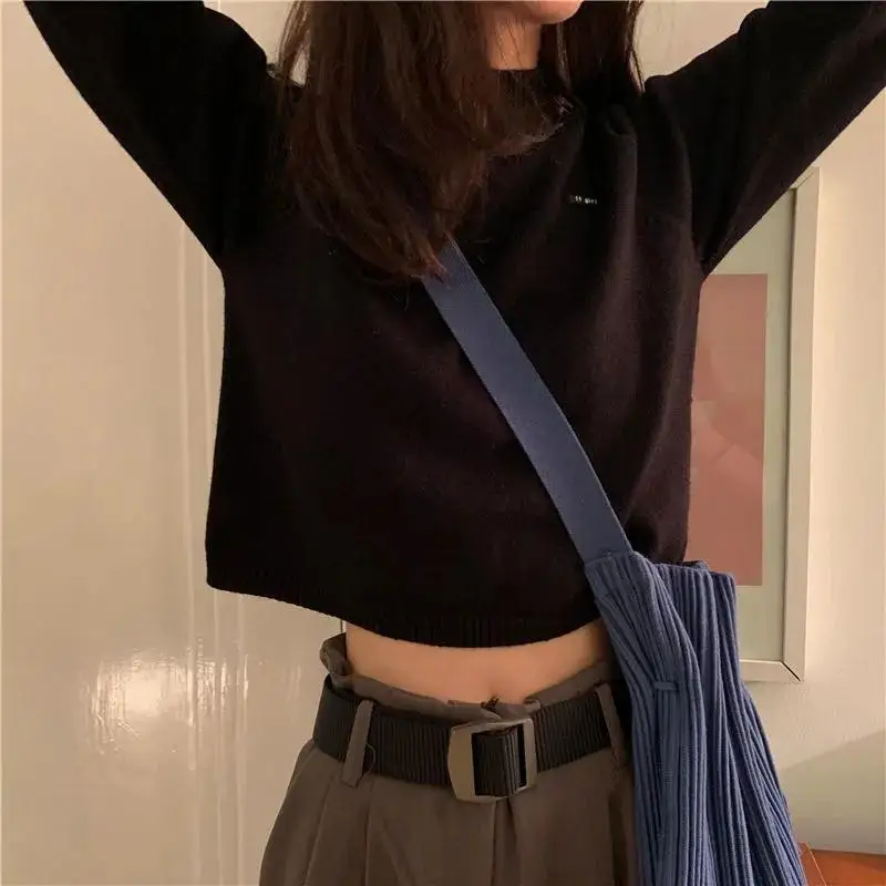 

Autumn/winter 2020 New Short Sweater Women Loose Outer Wear Pullover Bottoming Half High Neck Sweater