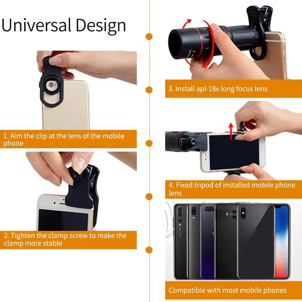 

32X Monocular Telescope Waterproof Fogproof Monocular Day and Low Night Vision Monocular with Smartphone Holder and Tripod