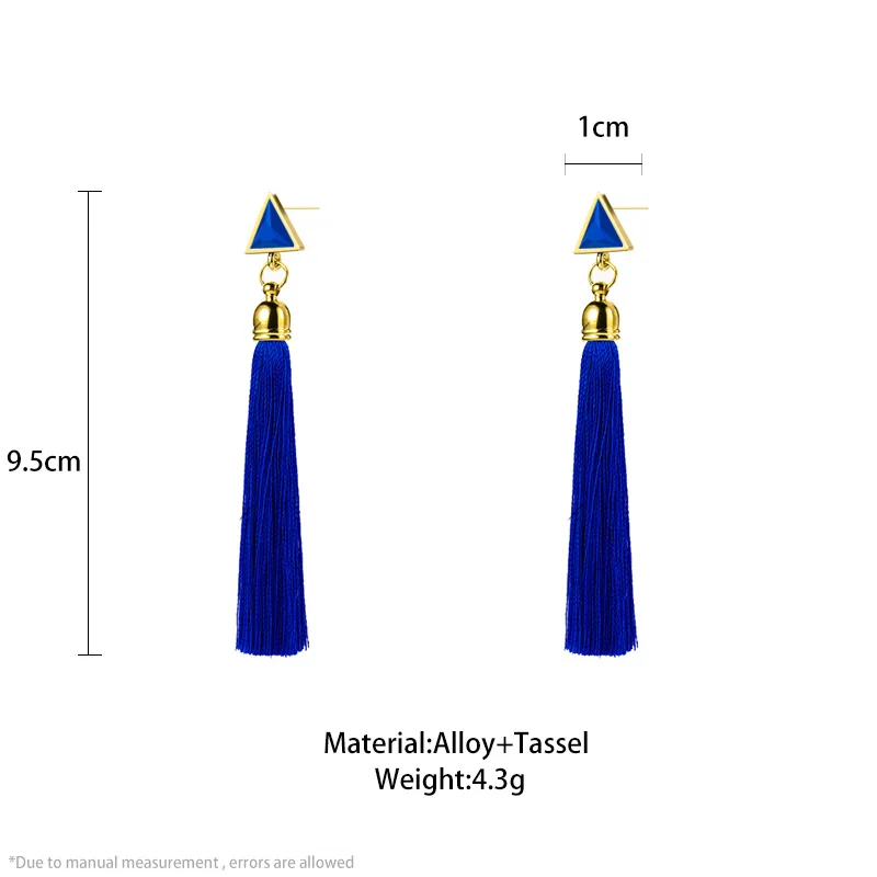 

Bohemian Tassel Long Earrings For Women Fashion Cotton Silk Fabric Fringe Drop Earring 2021 Female Vintage Wedding Jewelry