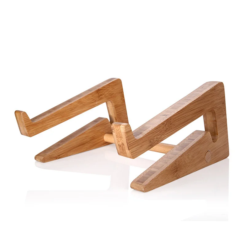 Vertical bamboo stand for 13-15 inch notebook computers increasing the cooling height of Dell MacBook Air Pro |
