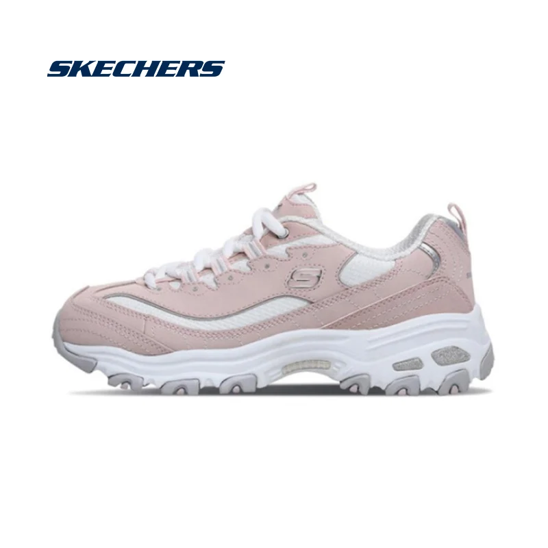 Женская Повседневная обувь Skechers D'lites модная на платформе и толстом каблуке со