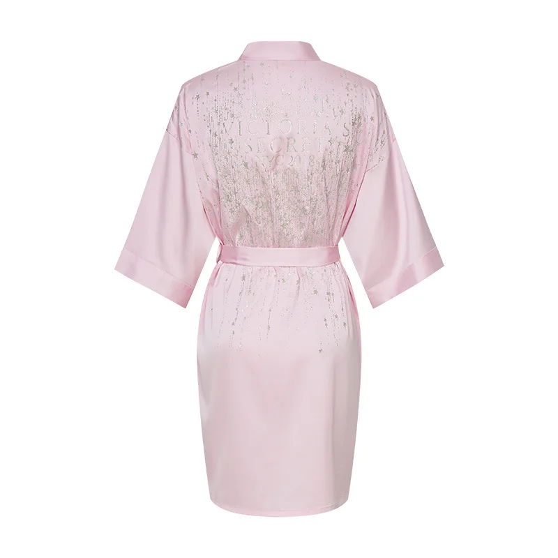 Летняя шелковистая атласная позолоченная ночная рубашка сексуальный Свадебный