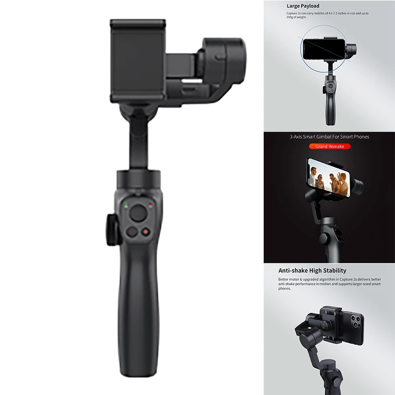

Capture 2S 3-Axis Handheld Gimbal Stabilizer for Smartphone iPhone Android GoPro Vlog Youtuber Gimbal