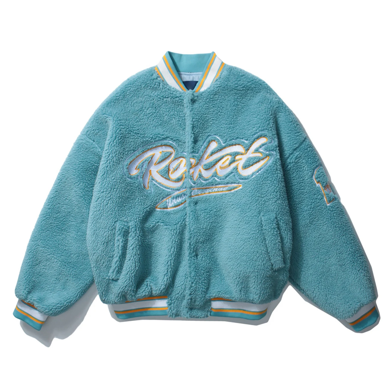 LACIBLE хип-хоп куртки из овечьей шерсти для мужчин Уличная Лоскутная Печать Толстая