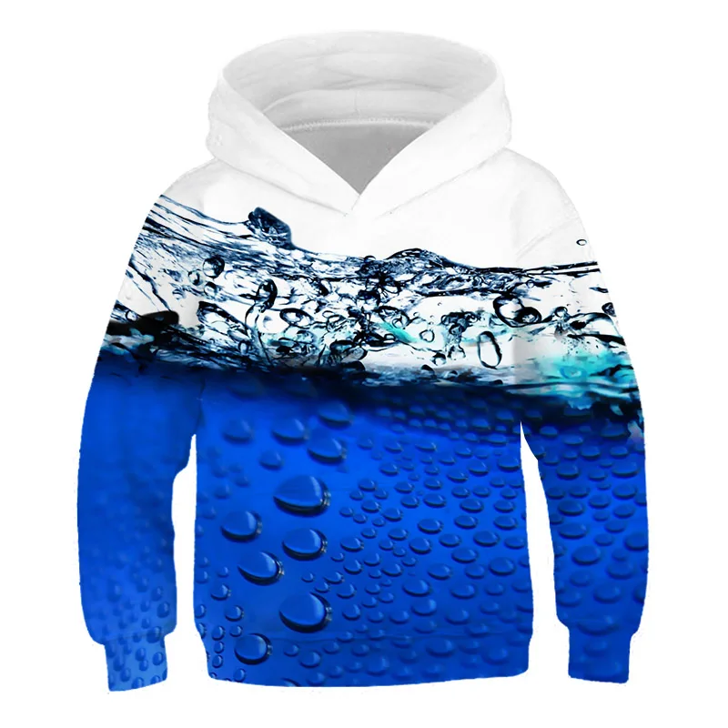 Осень зима 2019 модные детские толстовки с 3D принтом яркие подвески для мальчиков и