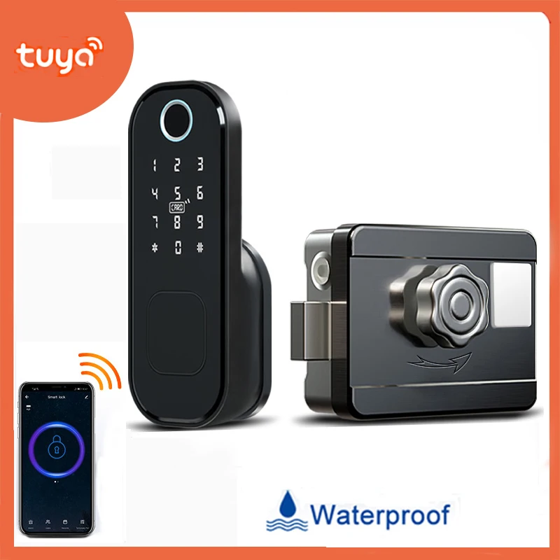 Tuya Smart замок дверной с идентификацией через отпечатки пальцев умный дом