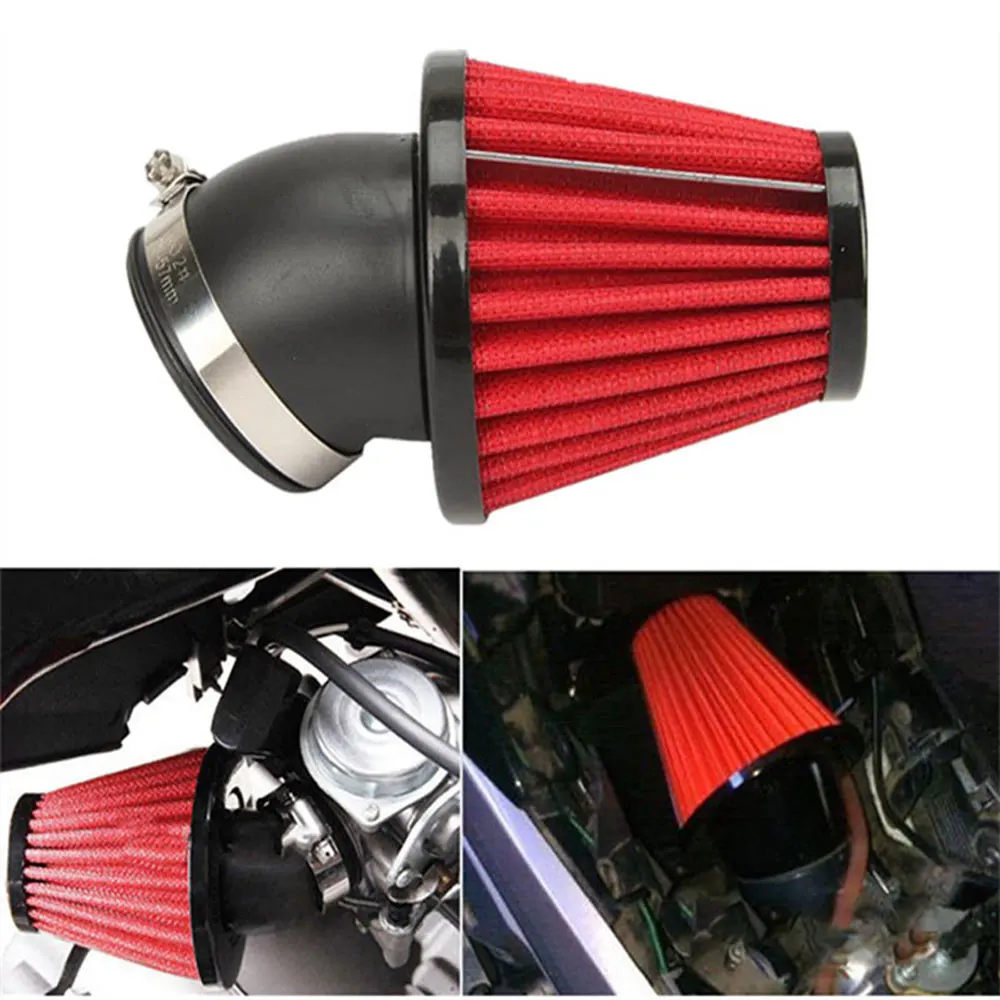 Мотоциклетный воздушный фильтр 28 мм зажим для очистки на 45 градусов изгиб