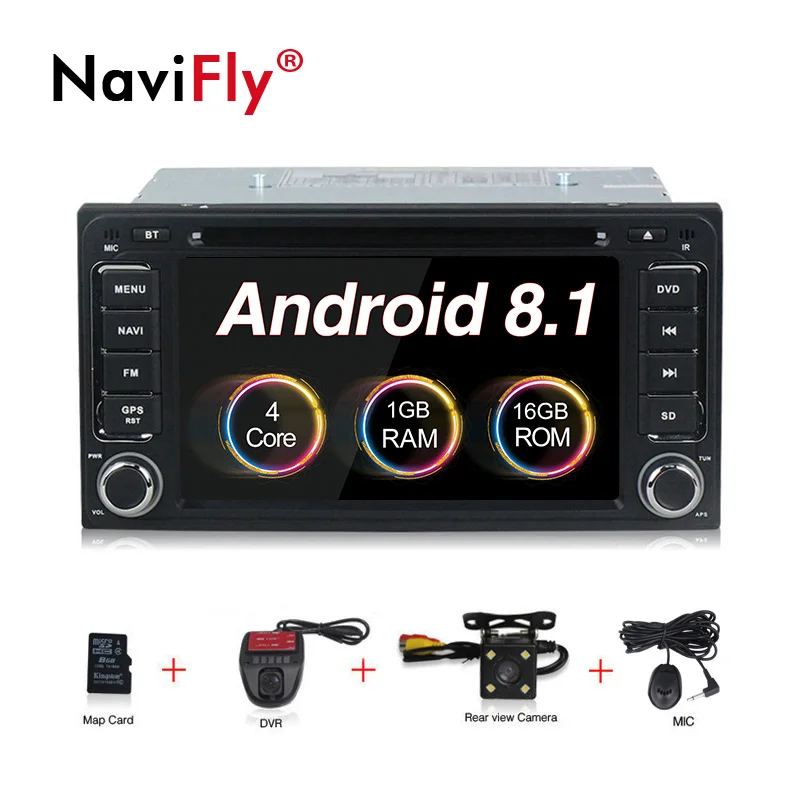 with DVR and camrea 2din Android 8,0 автомобильный Радио стерео dvd-плеер для Toyota универсальный Corolla Camry RAV4 Highlander hilux vios - Цвет: with DVR and camrea