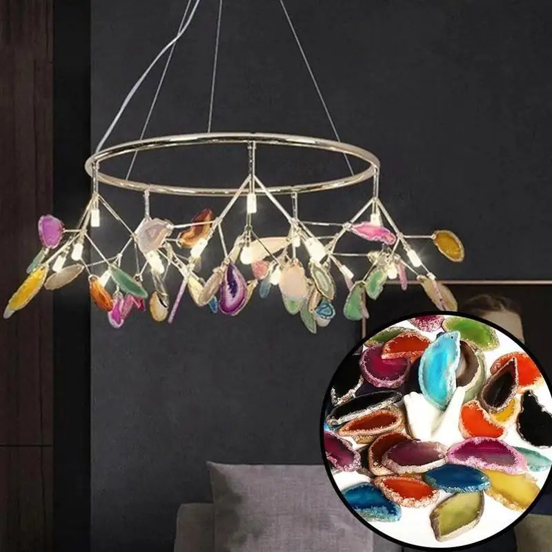 Кулон из бразильского лечебного камень Reiki с натуральным агатом полированный