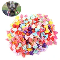 10pcslot dogs bows hair with rubber bands cute pet puppy headwear grooming bowknot chiens dog cat chihuahua accessories