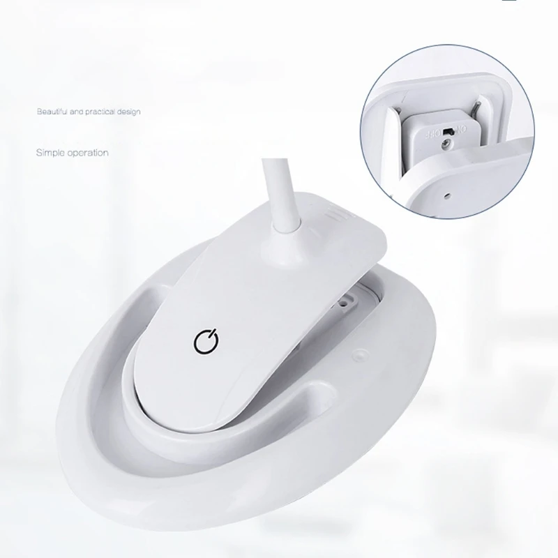 

5X 10X Rechargeable Desktop Magnifying Glass with Stand & Clamp ,Brightness Adjustable for Close Work, Reading, Hobbies