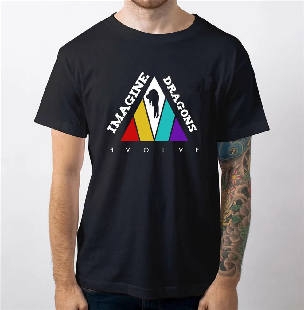 Черная футболка с логотипом Imagine Dragons Evolve Band серая Мужская S 3Xl новые Забавные топы