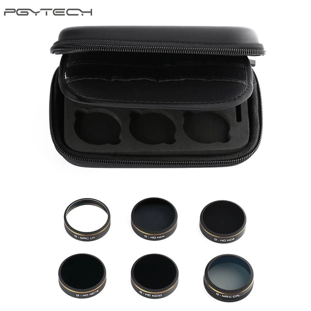6 шт./компл. PGYTECH оригинальный G HD MCUV ND4 ND8 ND16 ND32 CPL фильтры объектива для Phantom 4 Pro Drone