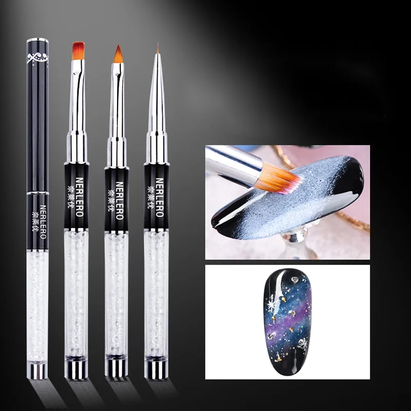 Лак для ногтей кисть нанесения лака дизайн с вентилятором акриловая плоская