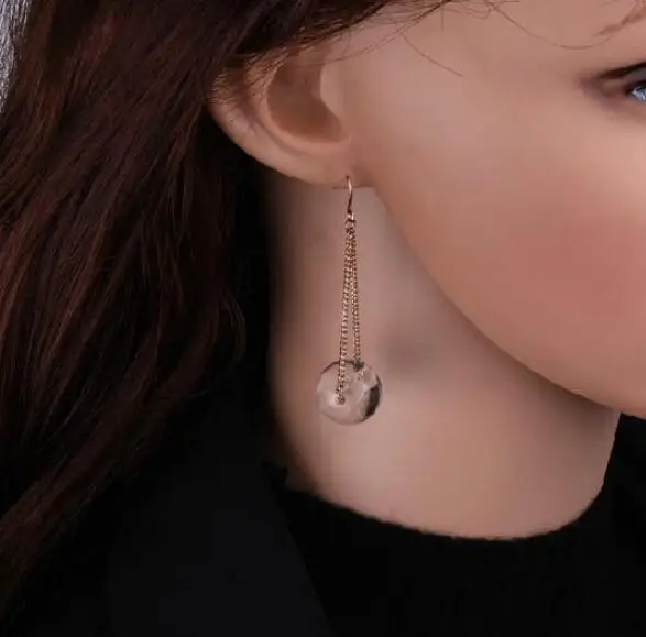 Ey1075 2019 новые модные милые серьги подвески с хрустальным стеклянным шариком