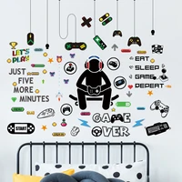 diy game wall sticker game controller sticker for boys room game room cybercafe background wall decor removable wallpaper mural