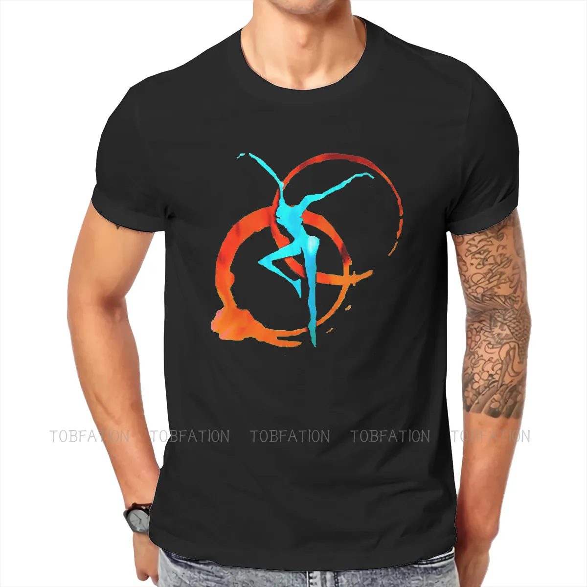 

Dance Fashion Cool Creative Art Cartoon Rock Tshirt Vintage Punk Men's Streetwear Tops Large Cotton Crewneck T Shirt