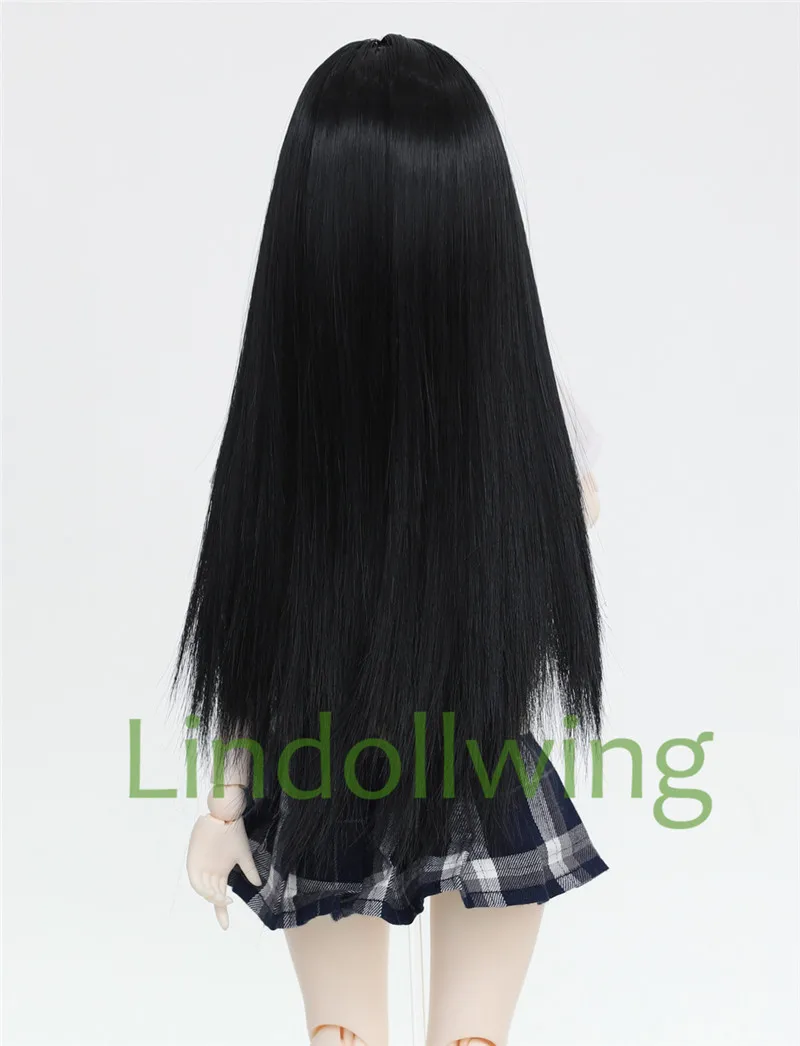 1/3 парик для шарнирной куклы Pullip Dal DD SD LUT Dollfie кукол 8-9 дюймов длинный черный 4B |