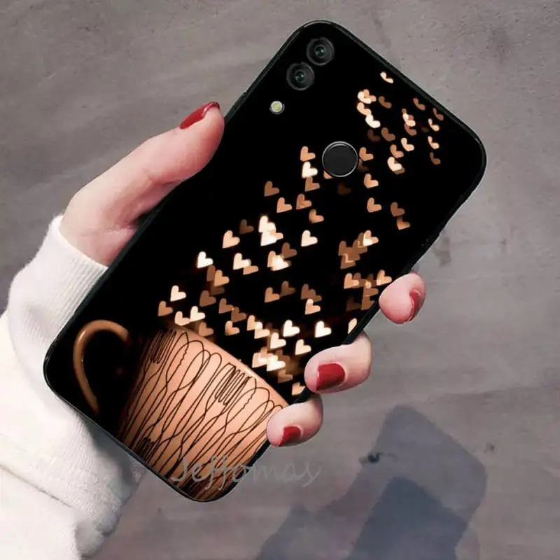 

Gold Rose Glitter Love Phone Case For Huawei Honor view 7a5.45inch 7c5.7inch 8x 8a 8c 9 9x 10 20 10i 20i lite pro