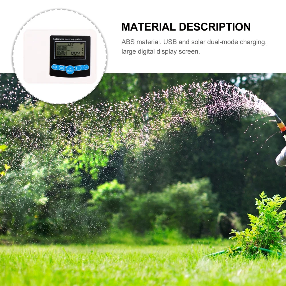 

1 Set Watering Timer Double Pump Irrigation Controller Watering Timing Device