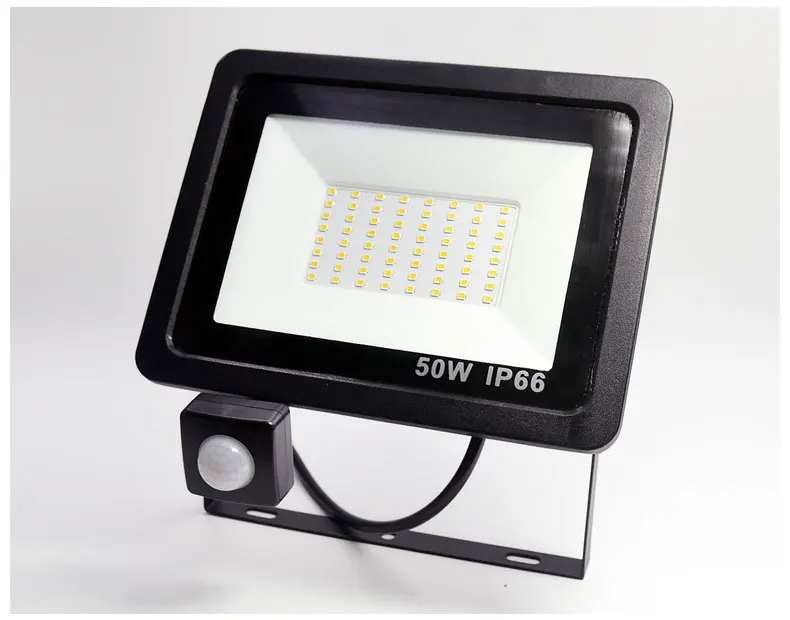 10W 20W 30W 50W 100W Светодиодный прожектор светильник с регулируемой PIR Сенсор SMD 2835 потолочные светильник уличный светильник ing для улицы, площади