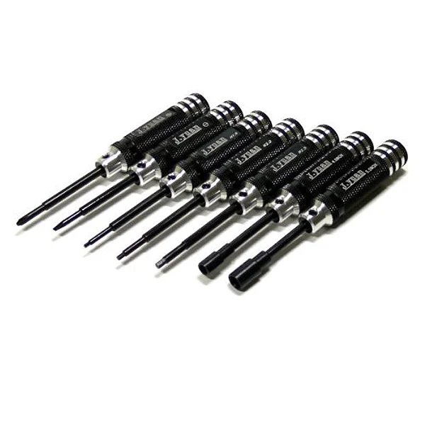 

7-in-1 RC Helicopter Plane Car Model Screw Driver Screwdriver Adjustment Tools Kit (Black)