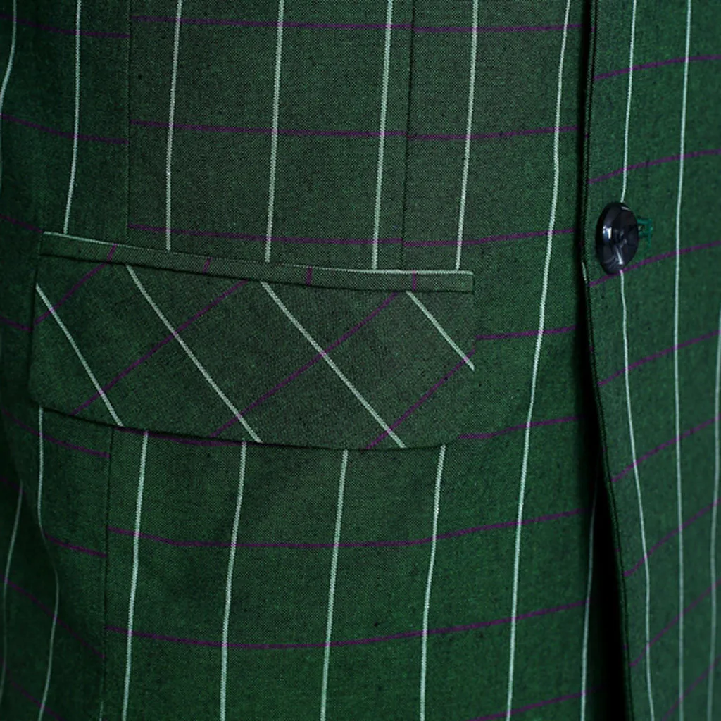 Мужской костюм из 3 предметов клетчатый Блейзер тонкий на заказ Ретро стиль весна