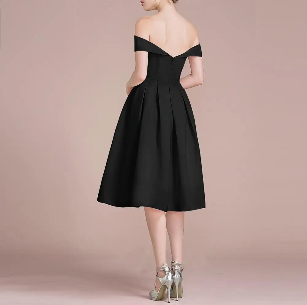 

Women's wedding party dress plus size off shoulder satin burgundy formal prom evening dress for New Year 2021 cocktail dress