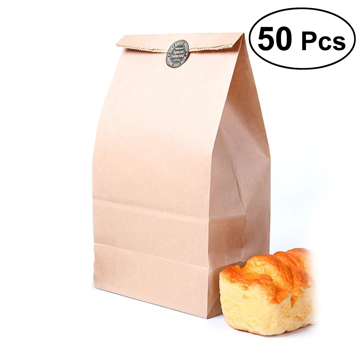 50 шт крафт бумажные пакеты для упаковки мешков обжарки еды гайки барбекю