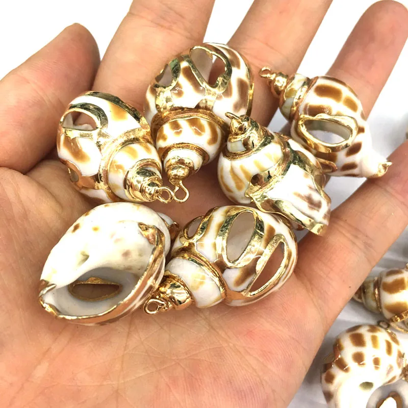 Летний Пляжный браслет из прородного белого камня в виде ракушки ожерелье с