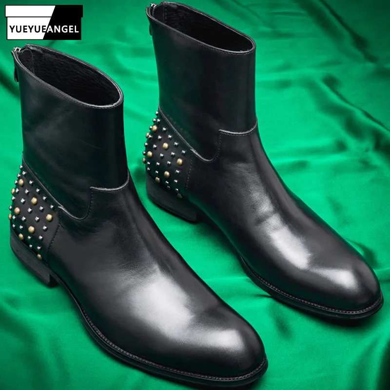 Брендовые мужские официальные ботинки с острым носком Роскошные деловые