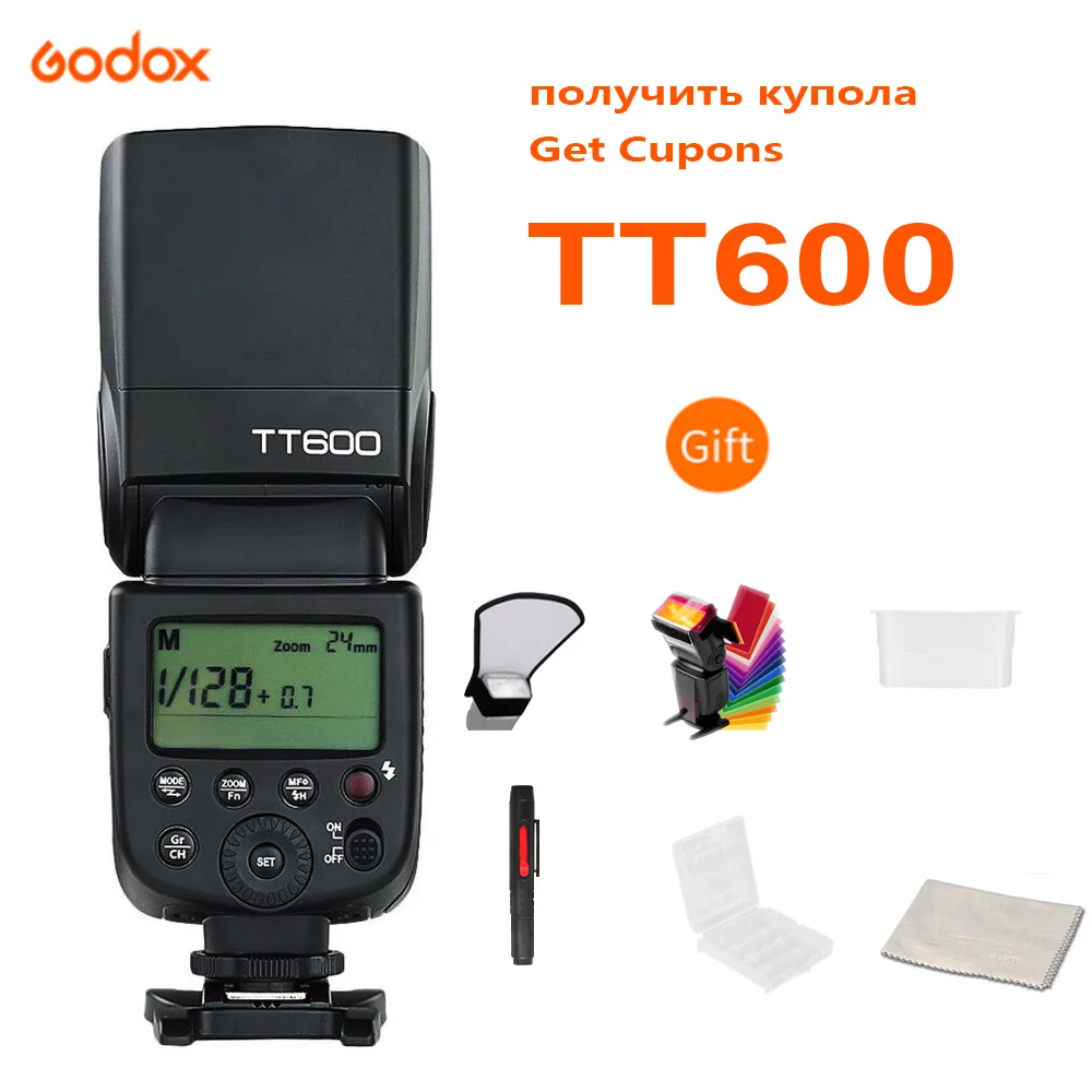 

Godox TT600 2.4G HSS Wireless GN60 Master/Slave Camera Flash Speedlite Trigger For Canon Nikon Sony Pentax Olympus Fuji Lumix