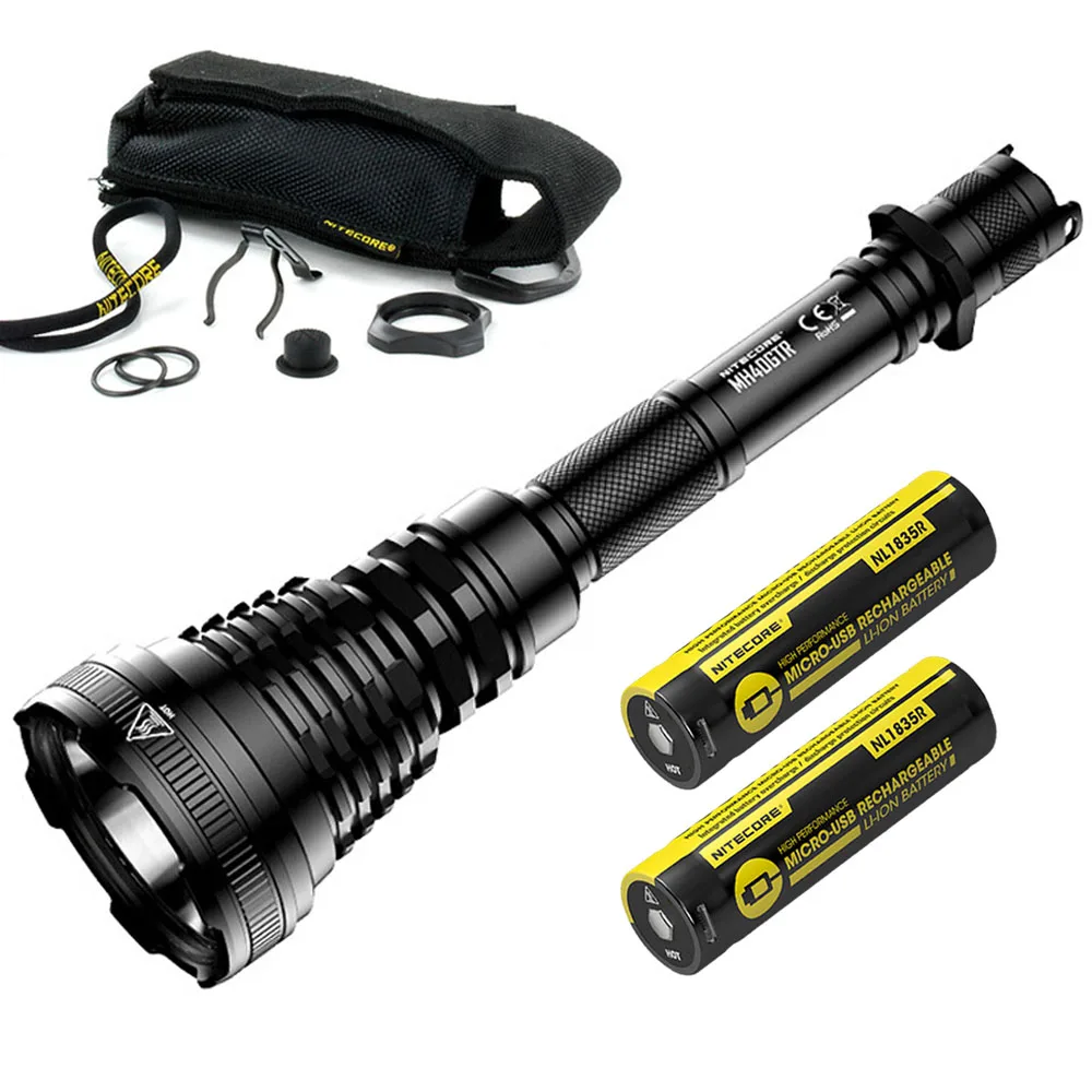 MH40GTR NL1835R NITECORE MH40GTR DC зарядный светильник-вспышка CREE XP-L HI V3 max 1200 люмен луч бросок 1004 м тактический фонарь для охоты спортивный светильник - Испускаемый цвет: MH40GTR NL1835R